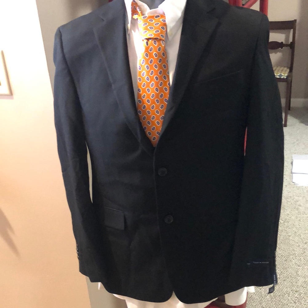 Tommy Hilfiger NWT Sports Coat Mens 38 S Black Blazer Jacket  2 Button